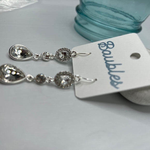 Baubles Chandelier Austrian Crystal Silver Earrings $12 EA or Bundle 3/$20 - Picture 6 of 8